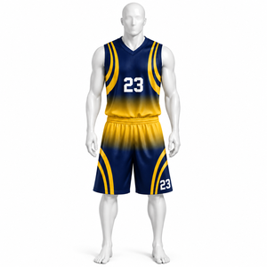 Ensemble d'uniformes de basketball réversibles 100 % polyester, maille professionnelle sublimée, sans manches, séchage rapide, vêtements de sport - Product Image 6