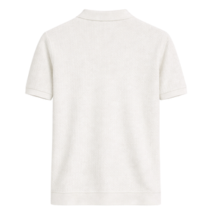 Polo de Punto Texturizado para Hombre, Manga Corta, Algodón Premium, Tacto Suave, Corte Ajustado, Informal, Elegante, Ropa de Verano Transpirable, Venta al Por Mayor - Product Image 3