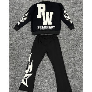Streetwear Custom Eco-Friendly Casual Sun Faded Vintage Winter Plus Size Tracksuit Unisex Polar Fleece High Street Distressed - Product Image 5