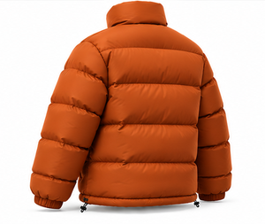 Best Selling <b>Men's</b> Short Boxy Winter Puffer Coat Water Resistant <b>Thermal</b> Filling Rust Orange Bubble Jacket Outerwear Wholesale - Product Image 6