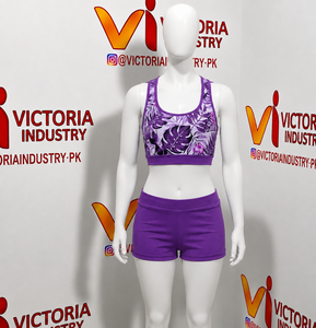 Conjunto Deportivo de 2 Piezas para Mujer, con Sujetador Deportivo y Pantalones Cortos de Poliéster y Spandex, Elástico en 4 Direcciones, Personalizable, para Gimnasio, Fitness y Deportes - Product Image 4