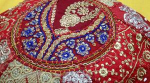 Almohada de suelo Boho Cojín de suelo redondo Funda de cojín de meditación Funda hecha a mano - Product Image 4