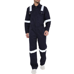 Twill Cotton Work Wear Coverall Suit Men Custom Drill Workwear Overall High Visibility Reflective Stripes Safety Uniform - Product Image 2