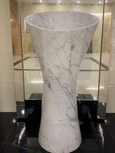 Lavabo de Pedestal de Mármol Moderno Estilo Italiano con Desagüe, Ecológico, Resistente al Agua, Lavabo de Lujo para Baño, para Uso en Almacenes - Product Image 2