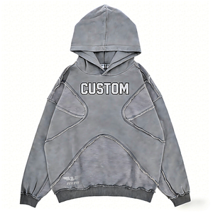 เสื้อฮู้ดโอเวอร์ไซส์ผู้ชาย Fly Fit ผ้าฝ้าย 100% เฟรนช์เทอร์รี่ สไตล์ลำลอง สตรีทแวร์ สำหรับฤดูใบไม้ร่วง - Product Image 3