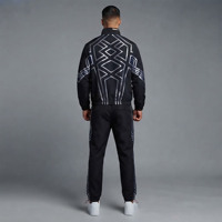 Ensemble de survêtement coupe-vent surdimensionné en polyester et nylon, personnalisé OEM, pour hommes, idéal pour la course et le jogging