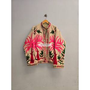 Veste brodée Plam Tree, faite à la main, 100% coton, veste Suzani, manteau, veste bohème chic, veste unisexe, veste de soirée - Product Image 5