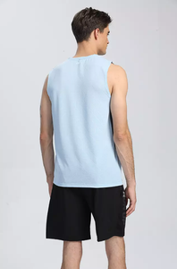 เสื้อกล้ามผู้ชาย LUXE ATTIRE INDUSTRY ขายส่ง เสื้อผ้าฝ้ายน้ำหนักเบา ระบายอากาศได้ดี เสื้อออกกำลังกายแบบไม่มีแขน สำหรับไลฟ์สไตล์แอคทีฟ - Product Image 5