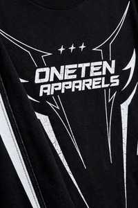 ONETEN APPARELS Men's Oversized <b>Long</b> <b>Sleeve</b> <b>T</b>-<b>Shirt</b> <b>Black</b> Crew Neck Loose Fit Streetwear Full Length 100% Cotton Printed Design - Product Image 6