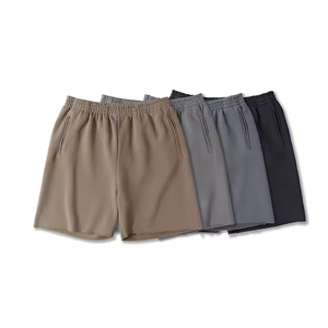 Shorts cargo décontractés pour hommes de haute qualité, taille élastique, en coton uni, pour la course à pied, la natation et les activités de plein air - Product Image 1