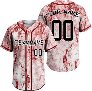 Maillot de baseball personnalisé en polyester sublimé, haute qualité, pour équipe adulte unisexe, col montant, manches courtes, respirant et séchage rapide - Product Image 1