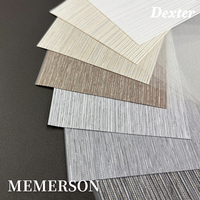Tela para Persianas Enrollables Dexter EMERSON con Brillo Metálico, Efecto Zebra, Alto Brillo, Filtrado de Luz, Doble Rodillo, 7 Colores, Corea