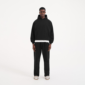 Custom Logo 3D <b>Embroidery</b> Oversized Sweatshirt French Terry Track Suit for Men 100% Cotton Heavyweight Thick Printed Pattern - Product Image 6