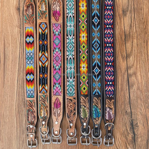 Collier de chien en cuir usiné à la main Western Crâne Colliers pour animaux de compagnie usinés à la main Produit en gros Collier souple et durable - Product Image 6