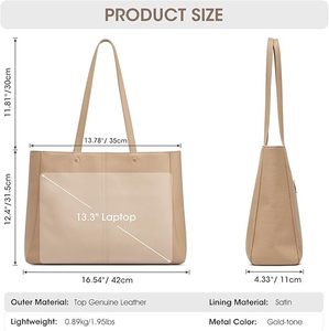 Custom Women PU Leather Tote Handbag <b>Large</b> Shopper <b>Bag</b> with Zipper Closure 2026 Casual <b>Shoulder</b> <b>Bag</b> for Work and Shopping Ladies - Product Image 5