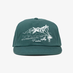 Casquette de baseball personnalisée brodée par le fabricant, casquette de baseball en coton non structurée à 5 panneaux avec broderie 3D et fermeture snapback - Product Image 1