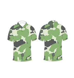 เสื้อโปโลลายพรางสีเขียวเทาสำหรับผู้ชาย แขนสั้น ลำลอง พิมพ์ลาย เสื้อยืดกอล์ฟ - Product Image 6