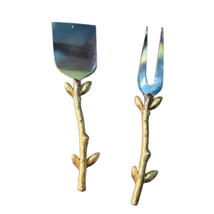 Stainless Steel <b>Cheese</b> Knife <b>Set</b> With Branch Handle Durable Metal <b>Cheese</b> Tools For Hotel Restaurant Supplies - Product Image 2