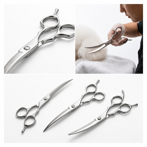 Pet Grooming <b>Scissors</b> Set <b>Dog</b> Hair Cutting Tools With Case Professional <b>Dog</b> Grooming <b>Scissors</b> With Comfortable Grip Handle - Product Image 3