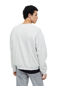 เสื้อสเวตเตอร์ลำลองสำหรับผู้ชายเปิดไหล่ตกไซส์ไซส์เสื้อสเวตเตอร์ผ้าฝ้ายสำหรับฤดูหนาวระบายอากาศได้ดี - Product Image 4