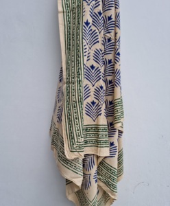 Hand Block Printed Lightweight Breathable Long Cotton <b>Sarong</b> Pareo Floral Beach <b>Wrap</b> for Women Boho Cover 100% Cotton - Product Image 6