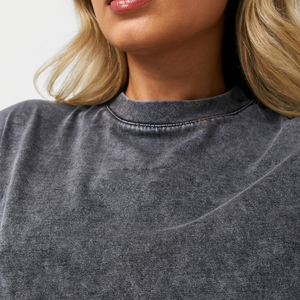 Camiseta de Manga Corta Casual para Mujer, Estilo Desgastado, Corte Regular, 100% Algodón Tejido Transpirable con Estampado, a la Moda para Invierno - Product Image 6