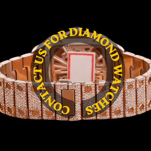 Montre carrée artisanale à cadran squelette, entièrement sertie de diamants Moissanite en or blanc, mouvement à quartz, collection exclusive Hip Hop pour homme - Product Image 4