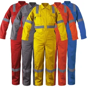 Uniformes de travail en coton haute visibilité avec réflecteurs, vêtements de travail essentiels pour la sécurité et le confort - Product Image 1