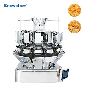 Máquina de embalagem de alimentos multifuncional, peso automático avançado multihead multifuncional com 10 cabeças e máquina de pesagem