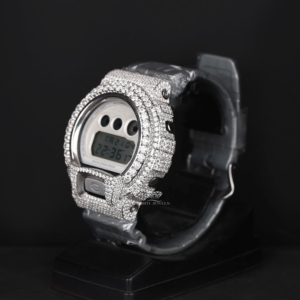 นาฬิกาข้อมือดิจิตอลเพชรโมอิสซาไนต์แบบกันน้ำ LED สแตนเลสสตีล ฮิปฮอป หรูหรา สำหรับผู้ชาย สปอร์ต  แบบกำหนดเองได้ ใช้ได้ทุกวัน - Product Image 3