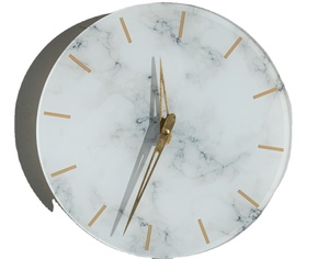 Horloge murale en marbre Résine époxy Design minimaliste Luxe Élégant pour hôtel Bureau Décoration intérieure B2B - Product Image 3