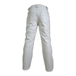 Pantalones de cuero hechos a medida para hombre con logotipo personalizado, diseño único, precio al por mayor - Product Image 2