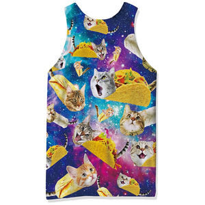 3D Sublimation Tank Top Sublimated Men's Tank Top Factory-Made Racerback Singlet Vest Undershirt for Gym & <b>Running</b> Workout - Product Image 2