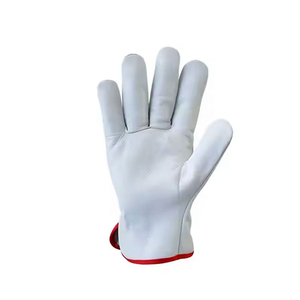 Leather <b>Driver</b> <b>Gloves</b> with Soft PU Coated Palm Waterproof & Breathable Adjustable Wristband for Auto Parts Production Gardening - Product Image 2