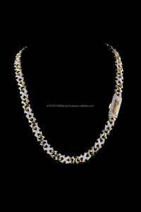 12mm infinity Link <b>Chain</b> 18K Gold Plated <b>Iced</b> <b>Out</b> Cuban Link <b>Chain</b> Moissanite Diamond Hip Hop Bling Jewelry for Men & Women - Product Image 1