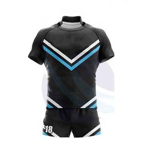 Ensembles d'uniformes de rugby pour adultes, dernière conception du fabricant, respirants, 100 % polyester, logo d'équipe personnalisé - Product Image 1