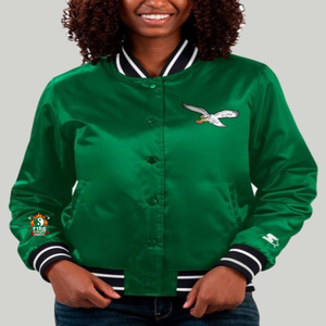 Veste d'extérieur pour femme à col rond, design unique, séchage rapide, manches longues, veste de baseball en satin, à prix bas - Product Image 5