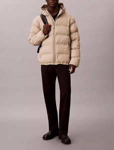 Chaqueta Acolchada de Diseño Vintage Color Caqui para Hombre, Chaqueta Bomber de Nailon con Relleno, Chaqueta Impermeable Acolchada - Product Image 3