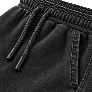 Shorts de jogging pour homme, décontractés, d'été, avec logo frontal, en toile respirante, délavés et effet usé, coupe ample, faible MOQ - Product Image 5
