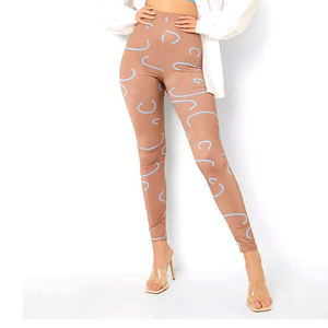 Leggings de diseño único, mejor estilo, con logo personalizado, de color sólido, para otoño e invierno, para mujer, cálidos. - Product Image 4