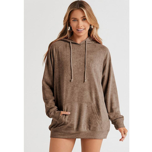 เสื้อฮู้ดดี้ผู้หญิงคุณภาพสูงสุด สกรีนโลโก้ได้ตามต้องการ สไตล์โอเวอร์ไซส์ทรงหลวมสำหรับฤดูหนาว ผลิตในประเทศปากีสถาน - Product Image 2