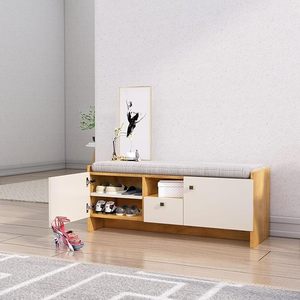 Zapatero de Madera con 2 Puertas y Cajón, Mueble Zapatero de Madera Sintética con Puerta, Resistente a la Humedad y a las Termitas - Product Image 3