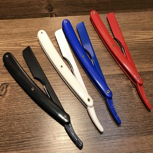 Custom Logo Solid Stainless Steel Barber Straight Shaving <b>razor</b> with Exposed Blade - Product Image 1