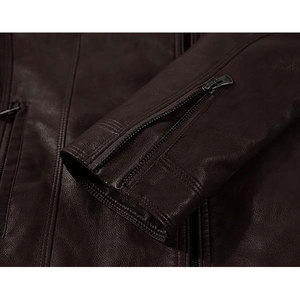 Chaqueta de Cuero Genuino de Piel de Vaca para Hombre, Unisex, Invierno 2026, Diseño Color Block, Personalizable, Alta Calidad, Impermeable, Resistente al Viento, Venta al Por Mayor - Product Image 4