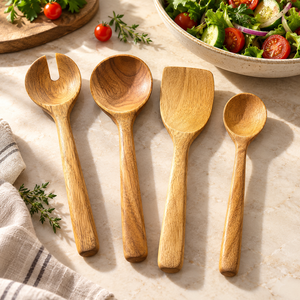 Cuchara de servir de madera hecha a mano con mango de resina, fabricante |   Utensilios de Cocina Personalizados al por Mayor, OEM, ODM - Product Image 3