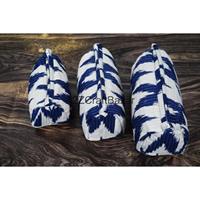 Trousse de Toilette de Voyage Zippée en Coton Durable à Motif Pompon, Écologique et Réutilisable, Grande Taille pour Rangement de Maquillage