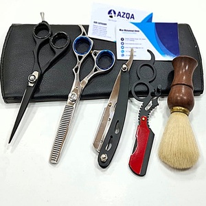 Kit de aseo de peluquero con tijeras, peine de afeitar y cepillo para corte de cabello profesional y peinado en el hogar o uso en el salón - Product Image 2