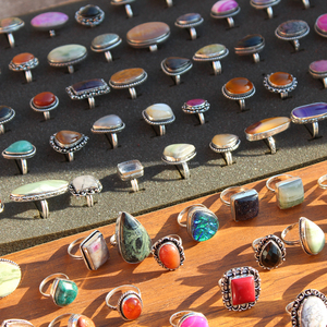 Big <b>Chunky</b> <b>Ring</b> Chic Fashion Jewelry with Natural Gemstones boho style <b>rings</b> For Women Wholesale Assorted Us Size 5-11 - Product Image 2