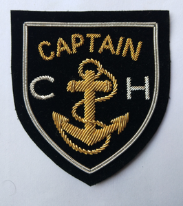 ตราปักลายเส้นทองและเงินแบบสั่งทำพิเศษ พร้อมชื่อและตราสัญลักษณ์สำหรับสโมสรทางทะเลและหน่วยรักษาความปลอดภัย - Product Image 2