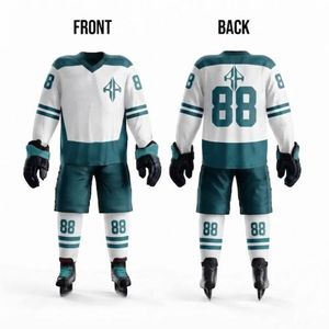 Ensemble d'uniformes de hockey sur glace avec impression par transfert thermique par RIVIAN ATLANTIC, couleur unie, 100% polyester, qualité supérieure pour hommes - Product Image 1